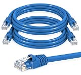 CAT 6 UTP Snagless Patchkabel, 2 Stück, 7,6 m, Blau | Netzwerkkabel