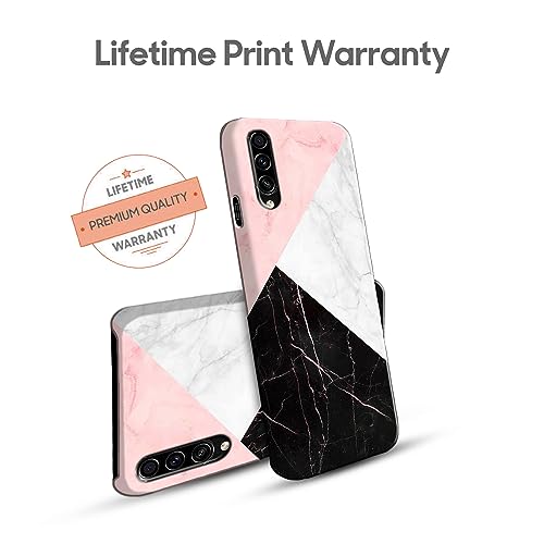 Image of COLORflow Back Cover Compatible with Samsung Galaxy A70 | Beautiful Black White Pink Marble | Designer Printed Hard CASE Bumper Back Cover
