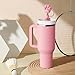 ANLABESY 3Pcs Cute Cat Paw Straw Toppers for Stanley 30&40 Oz Tumbler - Reusable Pink Silicone Straw Covers