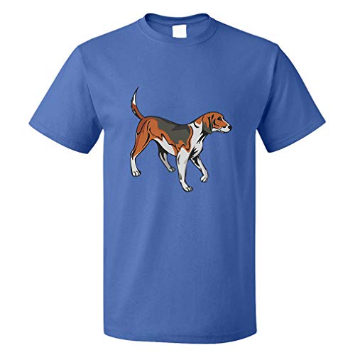 Custom Funny Graphic T Shirts for Men American Foxhound Cotton Top Royal Blue Design Only X Large