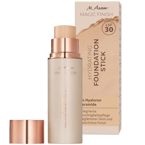 M. Asam MAGIC FINISH Hydrating Foundation Stick, Soft Ivory (12g) – Für ein natürliches, semi-mattes Finish, Mit SPF 30 & 1% Hyaluron, Kaschiert Fältchen & Unreinheiten, Vegane Creme Foundation