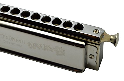 Swan, Harmonica chromatique 12 trous 48 sons Clé de Do W1248U - Les Beatles, Paul McCartney, John Lennon, RIngo Starr, George Harrison Swan, Harmonica chromatique 12 trous 48 sons Clé de Do W1248U – Image 5