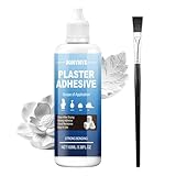 BOMVMVE Adesivo Ceramico a Base di Gesso, Adesivo per Riparazioni Ceramiche — Adesivo Liquido Trasparente ad Alta Resistenza per Riparazioni di Ceramica, Gesso e Terracotta, 100 ML