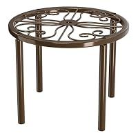 Chinpakden Pflanzenständer, Pflanzenhalter, 20,1 x 20,1 x 15 cm, Blumenständer für Garten, Hof, robustes Pflanzenregal für mehrere Pflanzen drinnen oder draußen, Braun