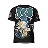 Man's Y.E.S Rock Band T-Shirts Casual Summer Tees Crewneck Short Sleeve Shirts with Multi-Side Prints Multicoloured M #5