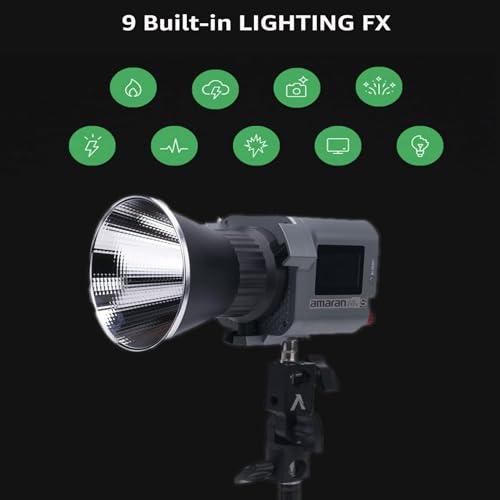 Aputure Amaran COB 60X S - Luz de video LED Bowens, montaje Bowens, 33,300 lux @3.3 ft bicolor 2700-6500k iluminación de estudio de fotografía, soporte de alimentación CA/CC con control de aplicación