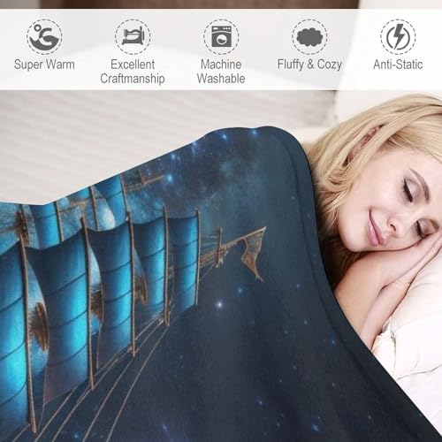 Couverture jeté flannel voilier plaid canapé chaud grand format confortable
