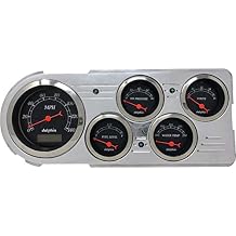 Dolphin Gauges Compatible with 1948 1949 1950 Ford Truck 5 Gauge Programmable Dash Panel Set Black