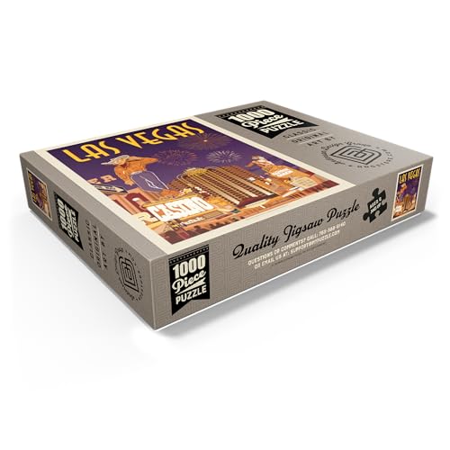 MyPuzzle Las Vegas: Viva Vintage Vegas, Vintage Poster - Premium 1000 Piece Jigsaw Puzzle for Adults by MyPuzzle.com - Image 3