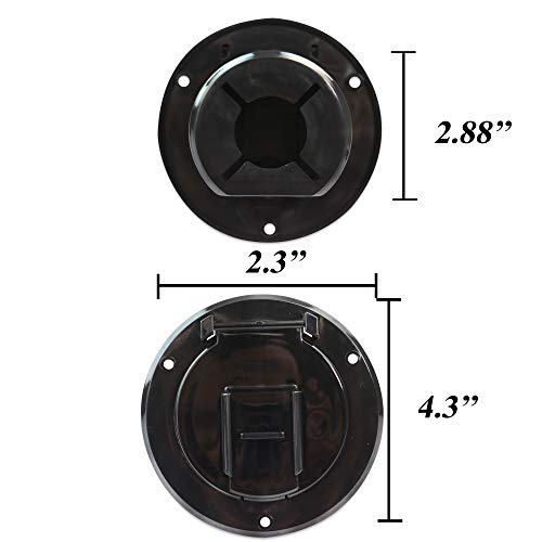 Rv Camper Trailer Motorhome Power Cord Hatch Electrical Access Door Black (Black-6B) #TOP1