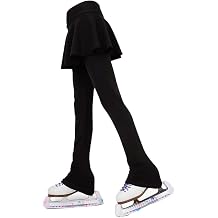 LIUHUO Figure Skating Training Pants Girls Hakama Show Competition Plain Black