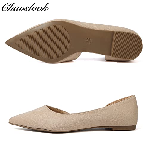 Image of Womens Pointed Toe Black Ballet Flats Comfortable Casual Dress Flats for Women Elegant Memory Foam Flats Shoes with Party Wedding