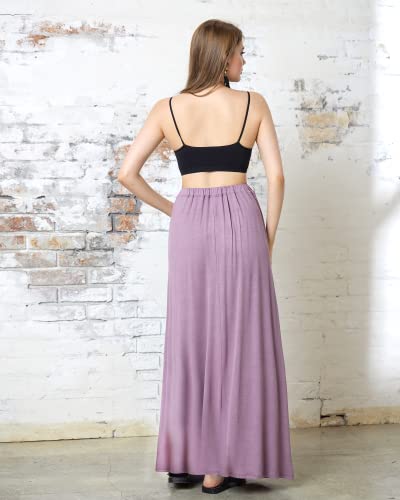 noflik Womens Paisley Pattern Curved Hem Flowy Maxi Skirts4