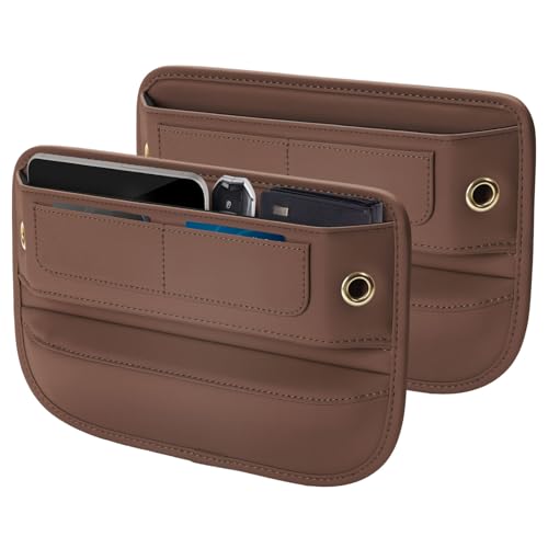Owntow Premium Leather Seat Gap Filler Organizer, Universal Fit Car