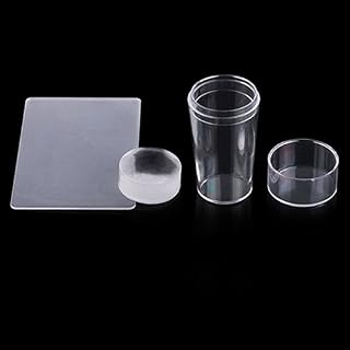 Women Clear Nail Stampers and Nail Scrapers DIY Nail Art Stamping Stamper Scraper Image Plate Transfer Manicure Tool Clear