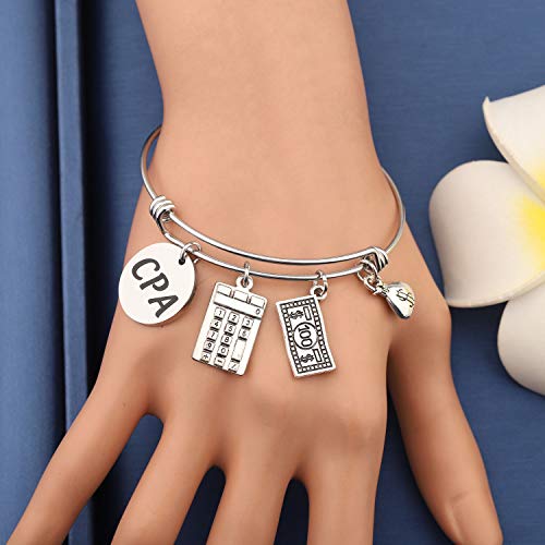 MYOSPARK CPA Accountant Bracelet Calculator Charm Bracelet Accounting Jewelry CPA Graduation Gift4