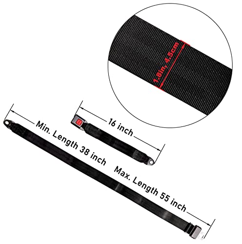 image for Cartroller 2 Pack Universal Seat Belt Fits Most Golf Cart Front/Rear S