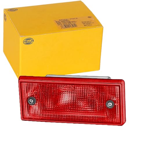 HELLA 2NE 003 734-091 Piloto antiniebla posterior - Halógena - 24/12V - Montaje - Color de tulipa: rojo - Conector: Conector plano - izquierda/derecha