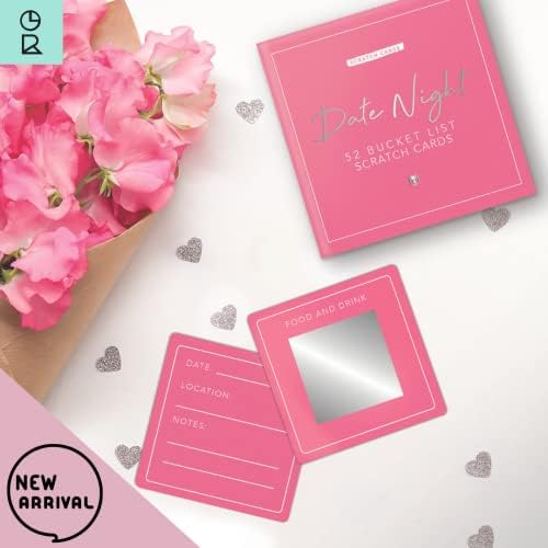 Gift Republic Scratch Off Cards(Bucket List Edition) 52 Date Ideas. Reveal Exciting Day Dates/Date Nights/Adventures. Easily Plan and Personalise with Easy To Fill In Sections Gift for Couples, Pink