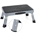 Height-Adjustable 7"- 9" Folding Step Stool with Non-Slip Platform 10" x 15" - Portable Step Ladder for Adults and Kids - Perfect for Office, Kitchen, Home - Sturdy - Supports up to 330 Lbs