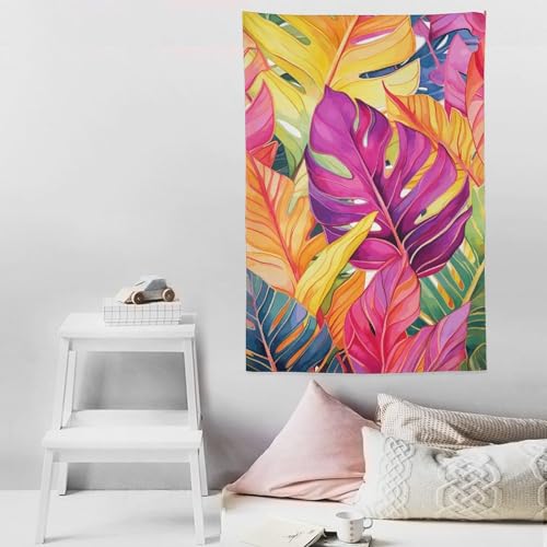 Tapisserie murale haut de gamme deco verticale motifs tropicaux xxl 152 x 228 cm - 6