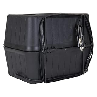 Koolatron 12V Heating Lunch Box Stove, 1.6 Qt (1.5 L) Black 6 ft (1.8m) Power Cord Heats to 300F (149C) Built-In Cord Storage Classic Construction Worker Lunchbox for Car SUV Pickup Truck