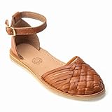 COLORES DE MEXICO MX - Mexican Leather Huarache Sandals with Ankle Strap for Women - Model 922 (9)