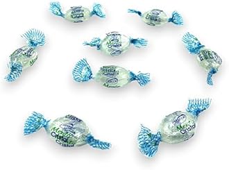 Crystal Mint Candies-1.5 lbs-Individually Wrapped Gourmet Blue Tint Hard Candy Mints for a Cool Refreshing Taste-Perfect After Dinner Mint(24 oz)
