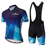 Vgowater Evervolve Maillot de cyclisme pour homme Noir - multicolore - XL (poitrine 122 cm)