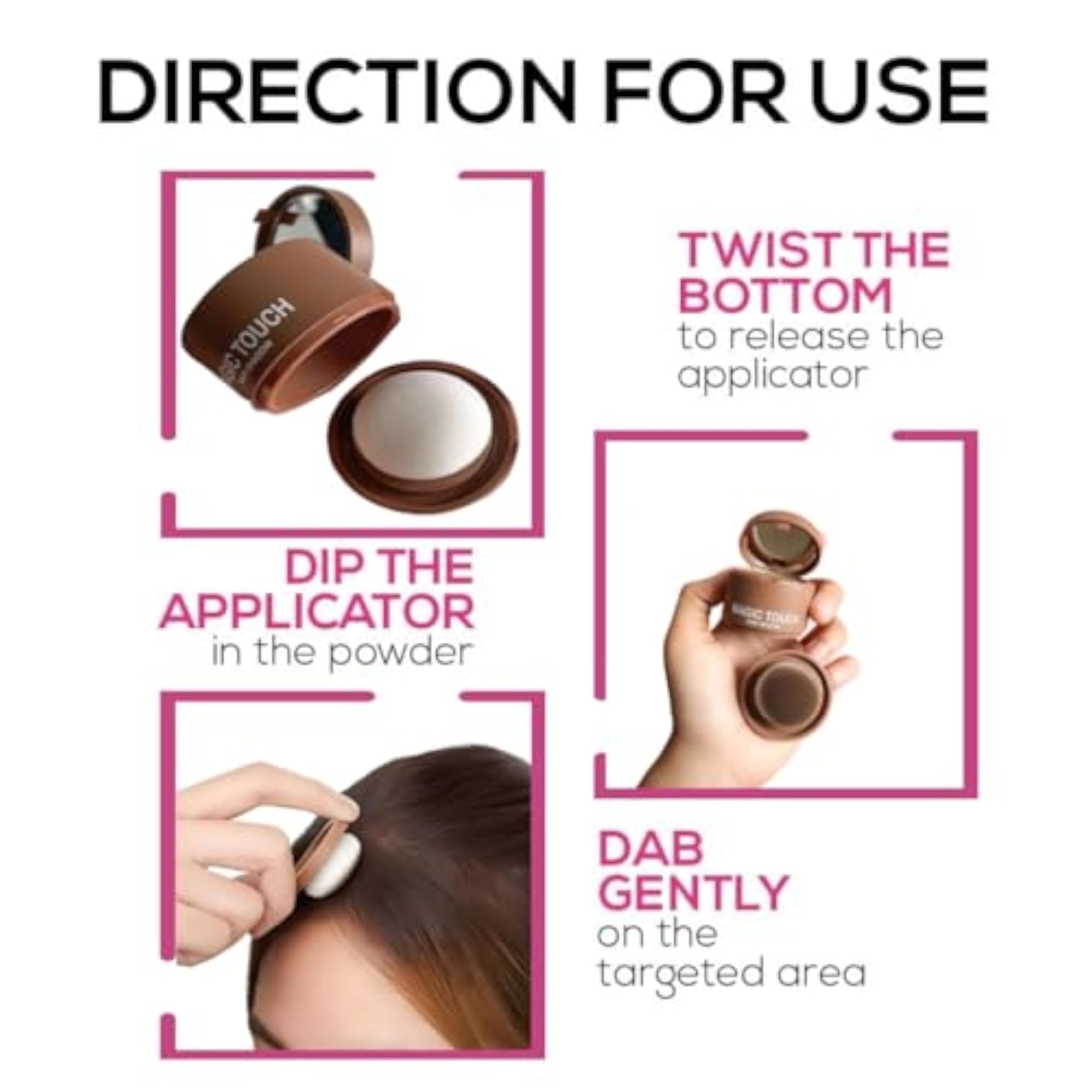 Cover-Up Hair Powder for Grey Roots & Bald Spots