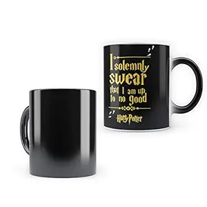MCSID Razz - Harry Potter - I Solemnly Swear Morphing Magic Heat Sensitive Mugs (with Coaster) Cool Coffee & Tea, Cup Drinkware Ceramic Mugs Official Licensed by Warner Bros,USA