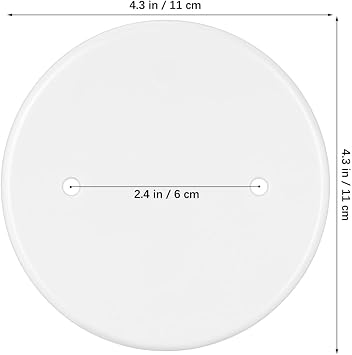 4 Pack Ceiling Hole Covers Round Electrical Blank Plate 11.00 X 11.00 X 0.20 Cm Flat Cover Plates for Holes Ceiling Rose Blanking Plate for Home Office and Interior Use