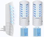 VEYOFLY Indoor Flying Insect Trap - Plug-in Fruit Fly, Gnat and Mosquito Trap With Refills - Odorless Bug Light for Home(2 Device + 4 Glue Boards)