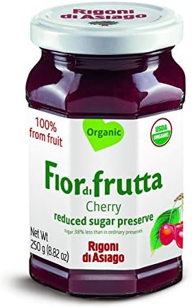 Rigoni Di Asiago Fiordifrutta Organic Fruit Spread, Cherry, 8.82 Ounce (Pack of 1)