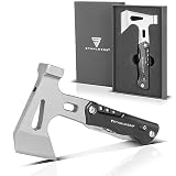 STAHLWERK Multitool/Multifunktionswerkzeug/Hammer Axt/Survival Set mit Taschenmesser/LED Taschenlampe/Schraubendreher Set