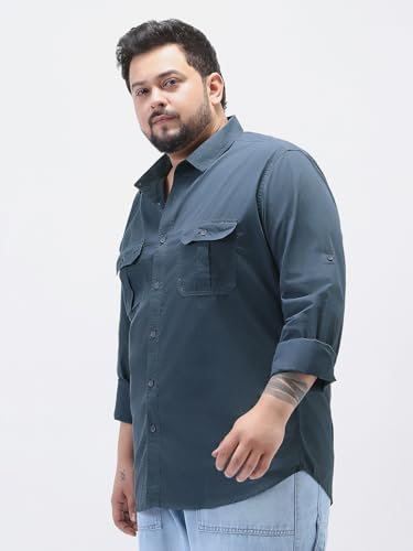Image of Urbano Plus Men's Cotton Full Sleeve Regular Fit Casual Solid Shirt