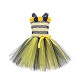 WYYXXT Girls Honeybee Costume Birthday Party Dress Halloween Cosplay Outfits(2-3 Years,Yellow)