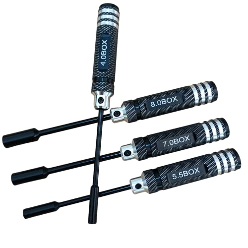 LinsyRC 4-Pack RC Repair Tool 4.0mm 5.5mm 7.0mm 8.0mm Hex Screw Driver Handles Set Hex Socket Nut Driver for FPV RC Model Car Boat Airplane - Image 3