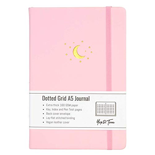 Yop & Tom Dot Grid Journal - Moon and Stars - With Extra Thick 160 GSM ...