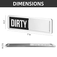 Dishwasher Magnet Clean Dirty Sign, Strong Magnet Clean Dirty for Kitchen Refrigerator, Easy to Read and Slide, Self-Adhesive Stickers for Non-Magnetic Dishwasher(Black White) — image 2