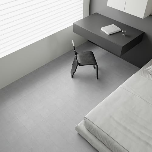 PVC Bodenbelag Selbstklebend - Vinylboden Selbstklebend, Extra Abriebfest, Wasserdicht Grau Marmor-Effekt für Küche, Badezimmer, Schlafzimmer 30x15cm 40 Stück