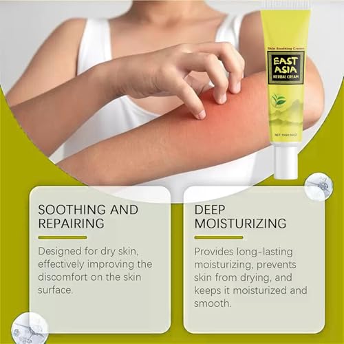 ZLSJJCLMZ Smiles and Joys East Asia Herbal Cream, Soothing and Relief Cream, Herbals Creams for Redness, Nourishing and Improve Skin Dryness and Discomfort, Suitable for All Skin Type (2pcs)
