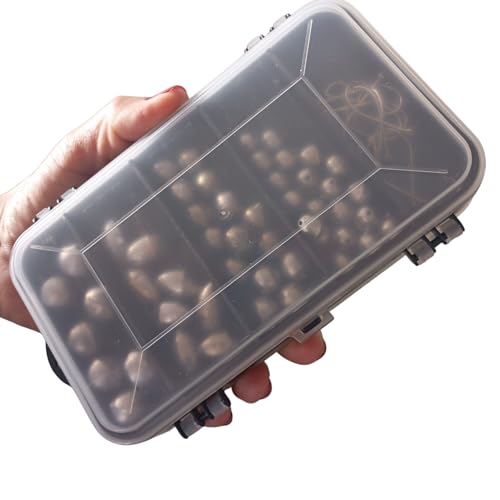 Kit Pesca Completo Chumbada Bola/oliva +anzol+ Estojo Duplo