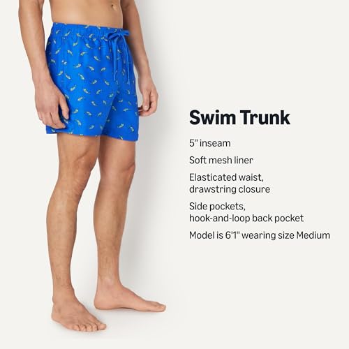 Image of Amazon Essentials Men's Swim Trunks with Mesh Lining, Pockets, Drawstring Closure