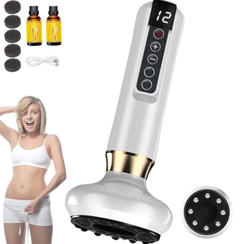 Generic - Smooth Skin Massager with Heat, 12 Suction Levels, Visible Results in 2 Weeks, Roller Cupping Massage Kit, Portable Anti Cellulite Massage Machine Device Arm Leg, Stomach(A)