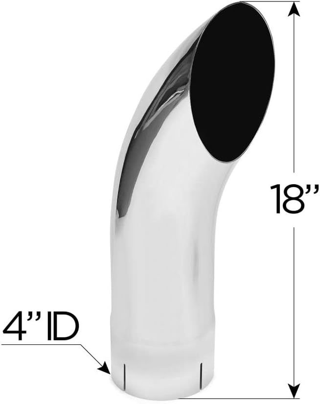 Pro Trucking Products 4" ID x 18" Chrome Exhaust Stack 4x18 824715PTP
