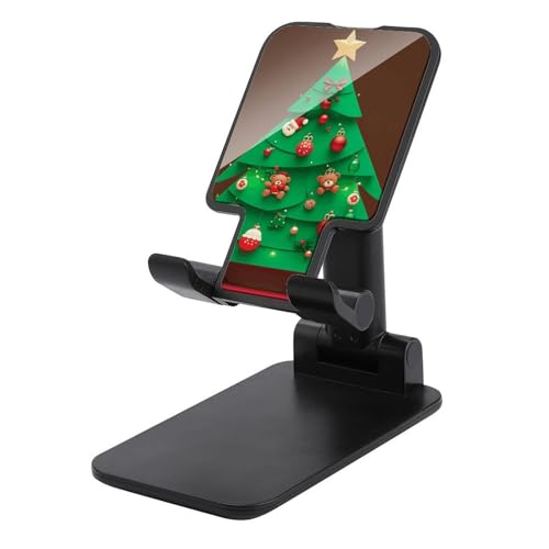 Support smartphone réglable et pliable pour bureau avec design de Noël