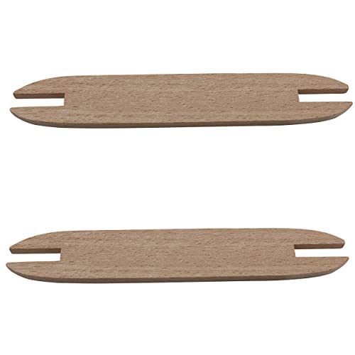 Ruiwaer 2PCS 15cm Wooden Knitting Needles Weaving Loom Tools Shuttle Beech DIY Sweater Scarf Tapestry Weaving Accessories for Weaving Kid DIY Craft Sweater Scarf