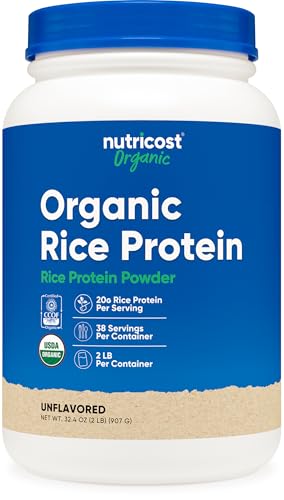 Nutricost Organic Rice Protein Powder (2 LB) - Gluten-Free, Non-GMO (from Brown Rice)