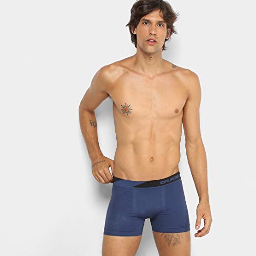 Kit 4 Cuecas Boxer Microfibra, Duomo, Masculino, Azul, M